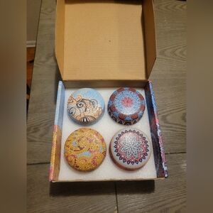 Mandala Art Candles Set - Multicolor